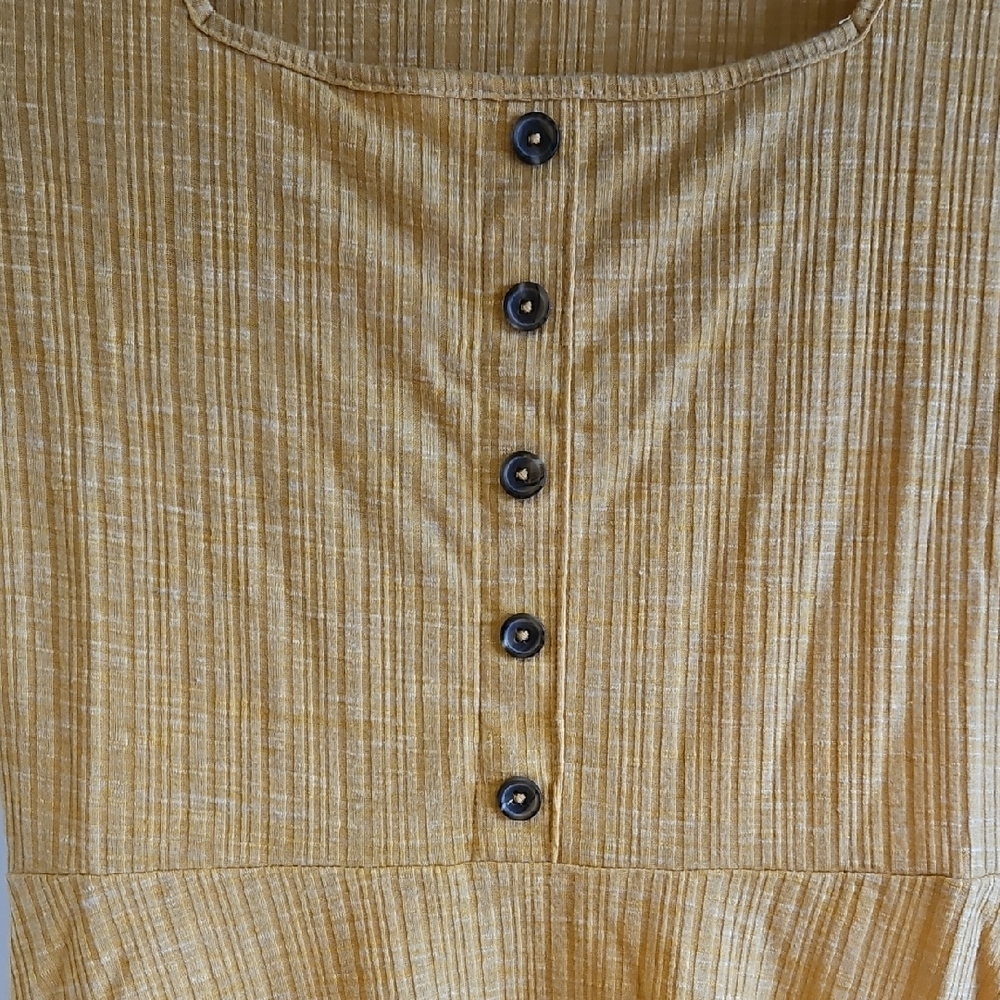 Yellow Button-Front Dress - Picture 4 of 5